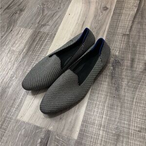 Rothy's Black and White Women’s Slip-On Loafers